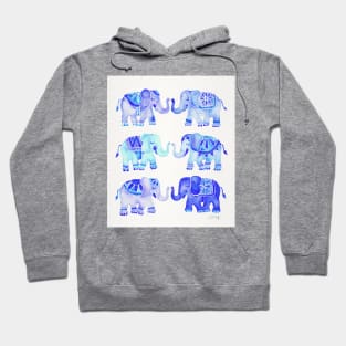 blue elephants Hoodie